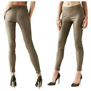 GUESS ELENA ZIP-ANKLE LEATHER LEGGINGS XS